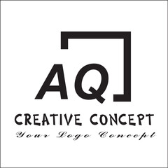 Square  AQ 2 Letter Logo Creative