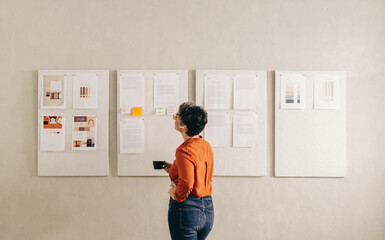 Businesswoman sharing her ideas during a virtual meeting with her team