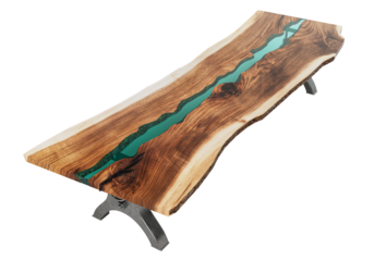 Wood And Resin Conference Room Table