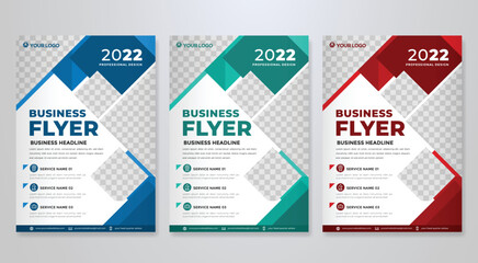 business flyer template design with minimalist concept and clea style use for corporate ads and business profile	
