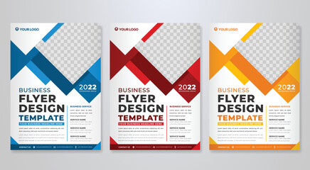 business flyer template design with minimalist concept and clea style use for corporate ads and business profile	
