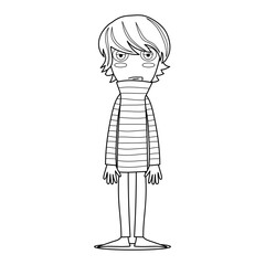 Zombie man, Halloween clipart