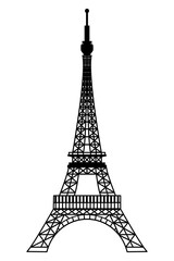 Eiffel tower symbol icon. Vector illustration