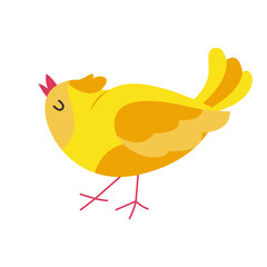 Cute little bird. Exotic bird. Vector illustration.