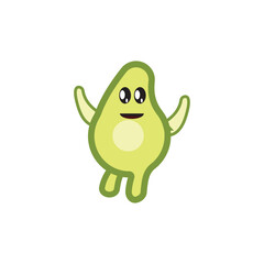 illustration vector graphic of avocado cartoon.