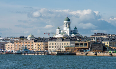 Helsinki, capital of Finland seen from the sea
