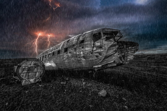 Douglas Dakota DC-3 C 117 Aircraft wreck  in Iceland