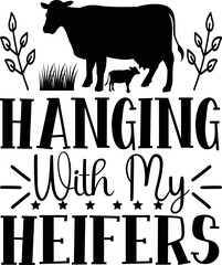 hanging with my heifers