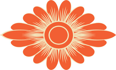 Retro ancient style pattern botanic garden plant flower