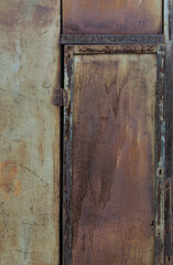 Fototapeta na wymiar Rectangles from an iron door.