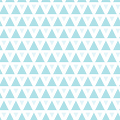 Cute seamless hand-drawn patterns. Stylish modern vector patterns with blue triangles. Funny Infantile Repetitive Print