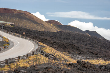 road that climbs the Etna volcano, Sicily © fabiano goremecaddeo