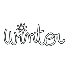 Winter handmade lettering, Winter clipart