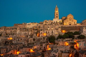Obraz premium Ancient town of Matera, Sassi di Matera, Basilicata, southern Italy 