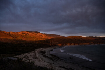 Light Fading In The Mountains Above Andrew Molera State Park