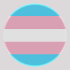 3d illustration Transgender flag on avatar circle. Freedom and love concept. Activism, community and freedom Concept. - 530565678