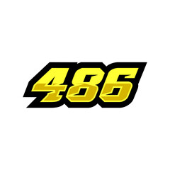 Racing Number 486 Logo Design