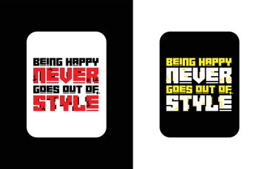 Creative typography sticker t-shirt design premium vector template