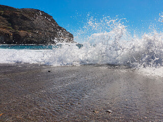 waves on the beach