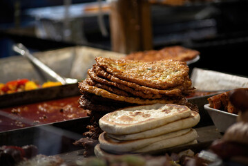 Traditional Hungarian Langos at the Budapest Christmas Market