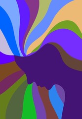 Disegno grafico ispirazione. Mente creativa 