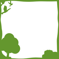 Nature Themed Transparent Overlay for Social Media (2500 x 2500 px)