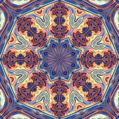 Colorful modern art background colorful artistic decoration kaleidoscope pattern, shiny line precious metal.  Great for wallpaper, art collectors, websites and companies