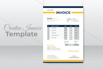 Modern invoice business design template for your company