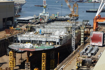 造船所のタンカー