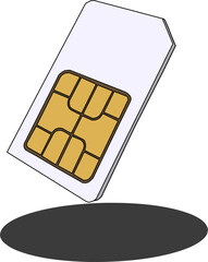 sim card isolated on white background