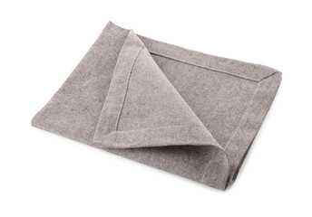 Fototapeta na wymiar Grey cloth kitchen napkin isolated on white