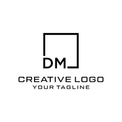 Creative letter dm logo design vektor	