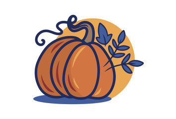 The retro pumpkin for Happy autumn days