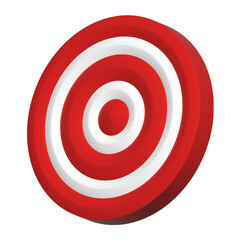 Fototapeta premium 3D Realistic target icon. Goal achievement. Target customer concept.