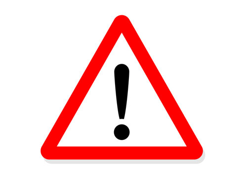 Warning attention icon. Caution warning signs set. Exclamation marks. Caution alarm set, danger sign collection, attention vector icon, yellow, red and black fatal error message element.