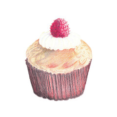 colored pencil chocolate cupcake