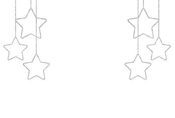 silver frame with stars