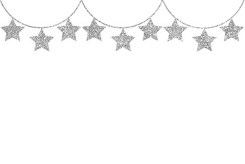 silver frame with stars
