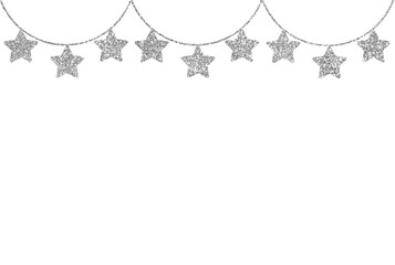 silver frame with stars