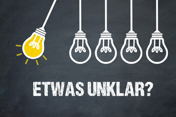 Fototapeta premium etwas unklar? 