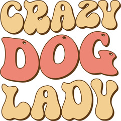 Crazy dog lady Retro Svg.