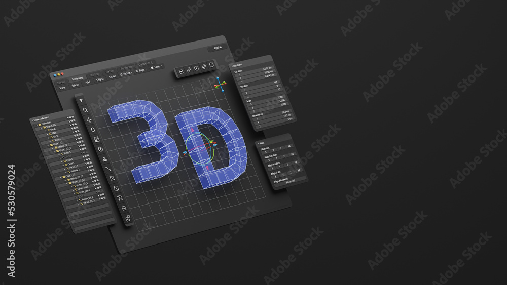 Leinwandbilder Engineering designer design 3D CAD software program Industrial engine model mechanical dimensional digital manufacturing factory engineer computer screen. 3d rendering.