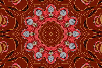 Ornament beautiful seamless pattern with mandala illustration