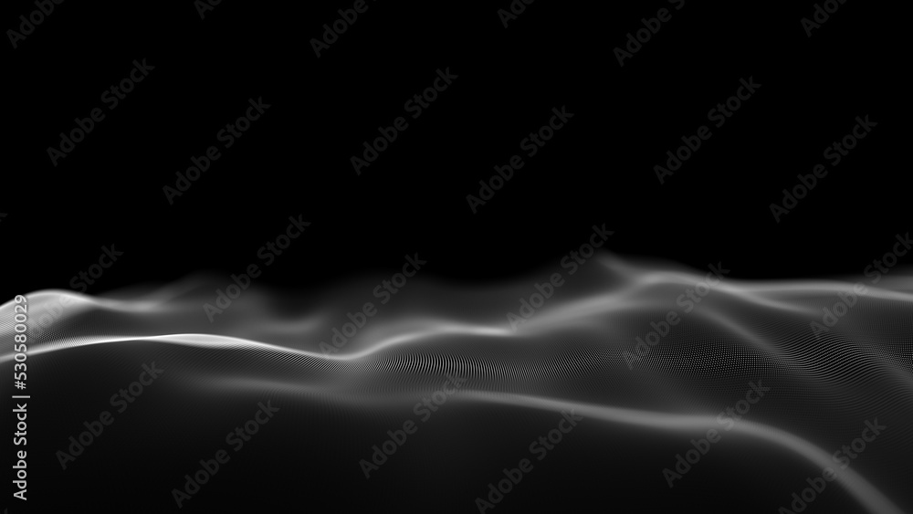 Poster technology background wave. data technology abstract futuristic illustration. big data visualization