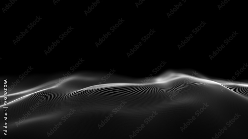 Poster technology background wave. data technology abstract futuristic illustration. big data visualization