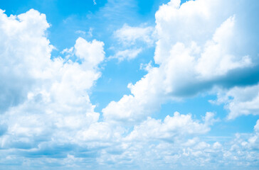 beautiful soft white clouds on the blue sky perfect for the background,rainy season