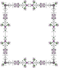 Frilly border design and decorative element, fairyland style