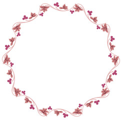 art nouveau border of vines and flowers