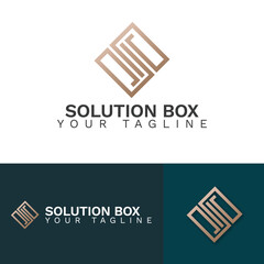 Solution Box Logo Vector Illustration