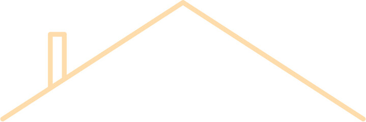 House Roof Icon Outline Isolated on White Background. Minimal House Logo Vector